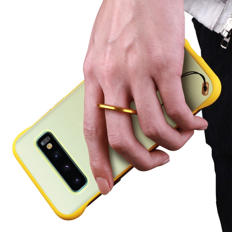 Frosted Anti-skidding TPU Protective Case with Metal Ring for Galaxy S10