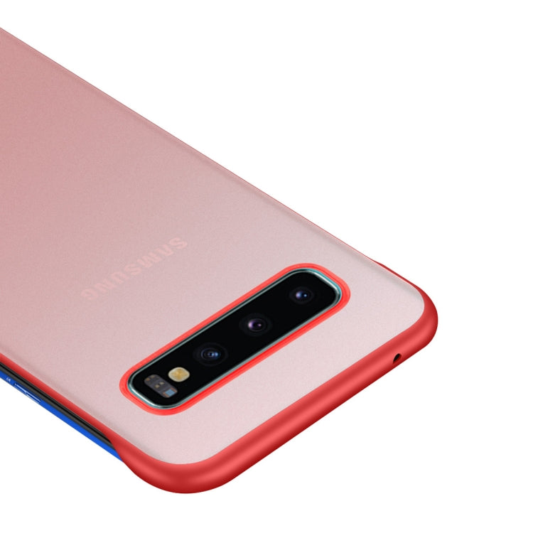 Frosted Anti-skidding TPU Protective Case with Metal Ring for Galaxy S10+