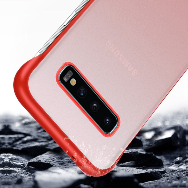 Frosted Anti-skidding TPU Protective Case with Metal Ring for Galaxy S10+