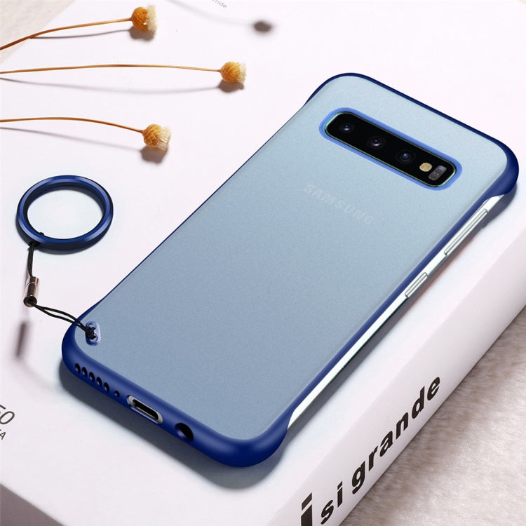 Frosted Anti-skidding TPU Protective Case with Metal Ring for Galaxy S10+