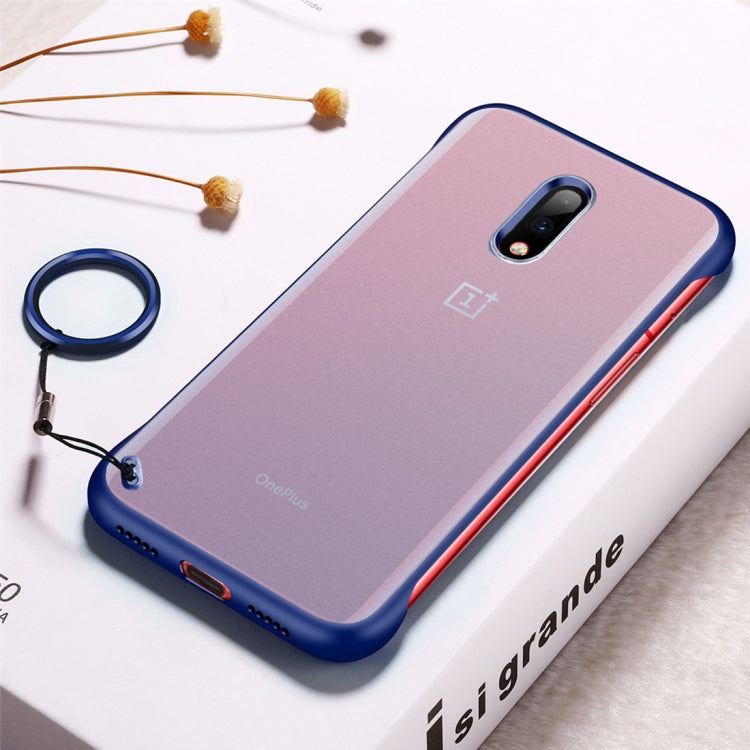 Frosted Anti-skidding TPU Protective Case with Metal Ring for OnePlus 7