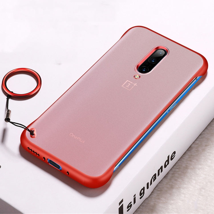 Frosted Anti-skidding TPU Protective Case with Metal Ring for OnePlus 7 Pro