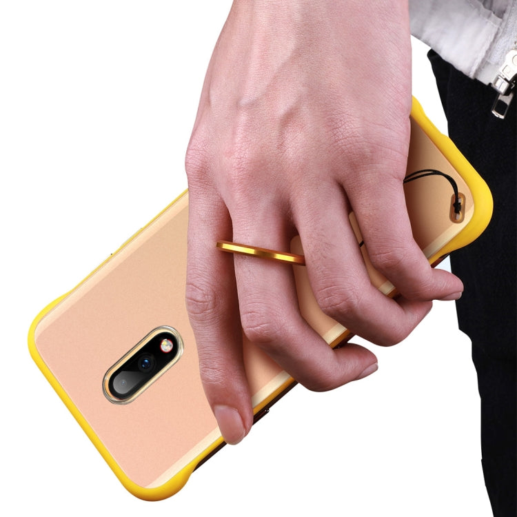 Frosted Anti-skidding TPU Protective Case with Metal Ring for OnePlus 7 Pro