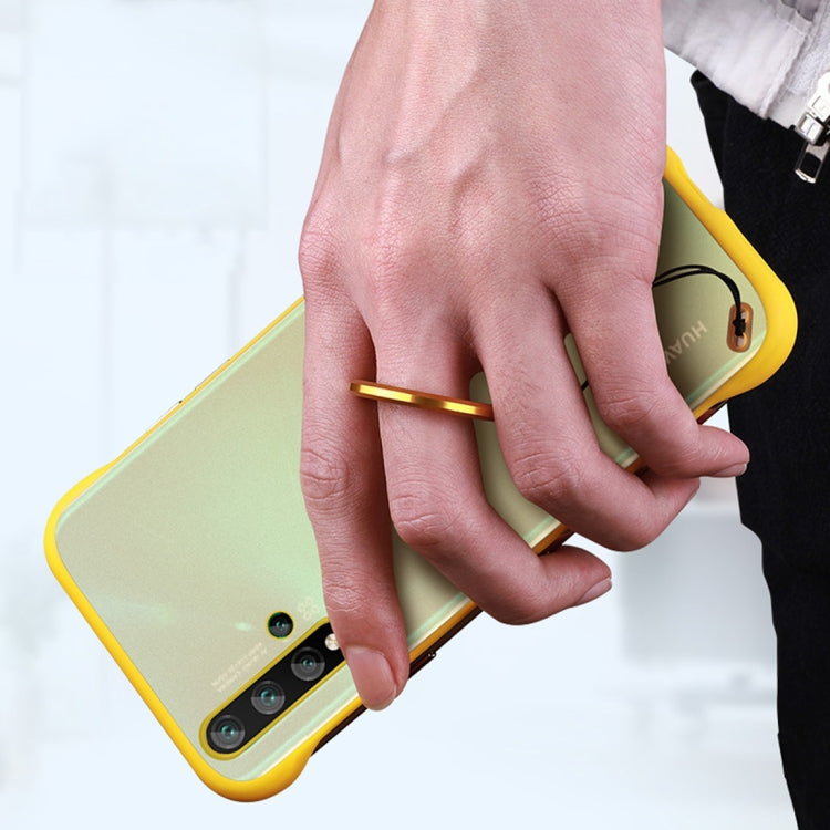 Frosted Anti-skidding TPU Protective Case with Metal Ring for Huawei Nova 5