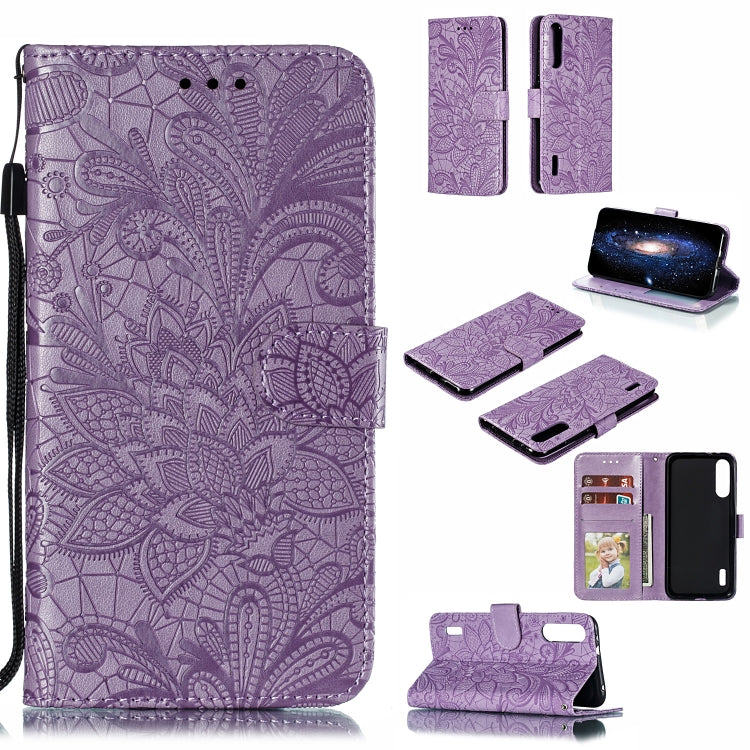 Lace Flower Horizontal Flip Leather Case with Holder & Card Slots & Wallet for Xiaomi CC9E