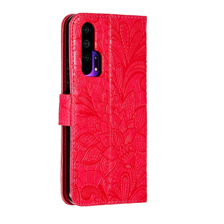 Lace Flower Horizontal Flip Leather Case with Holder & Card Slots & Wallet for Huawei Honor 20 Pro