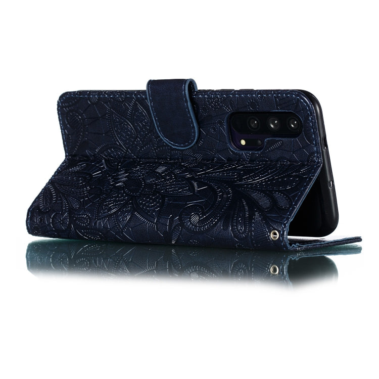Lace Flower Horizontal Flip Leather Case with Holder & Card Slots & Wallet for Huawei Honor 20 Pro