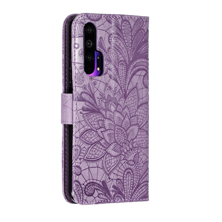 Lace Flower Horizontal Flip Leather Case with Holder & Card Slots & Wallet for Huawei Honor 20 Pro