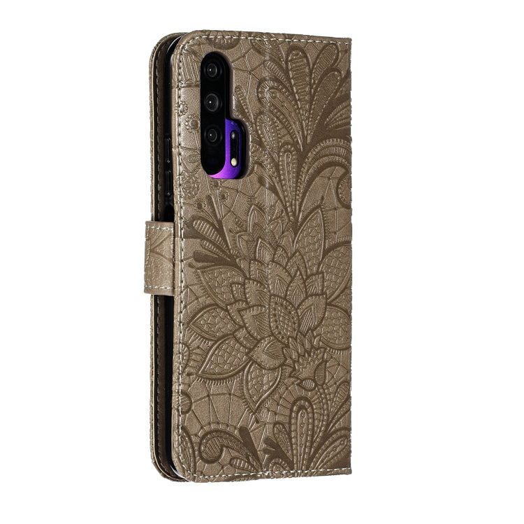 Lace Flower Horizontal Flip Leather Case with Holder & Card Slots & Wallet for Huawei Honor 20 Pro
