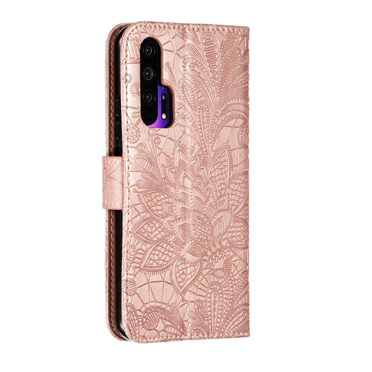 Lace Flower Horizontal Flip Leather Case with Holder & Card Slots & Wallet for Huawei Honor 20 Pro