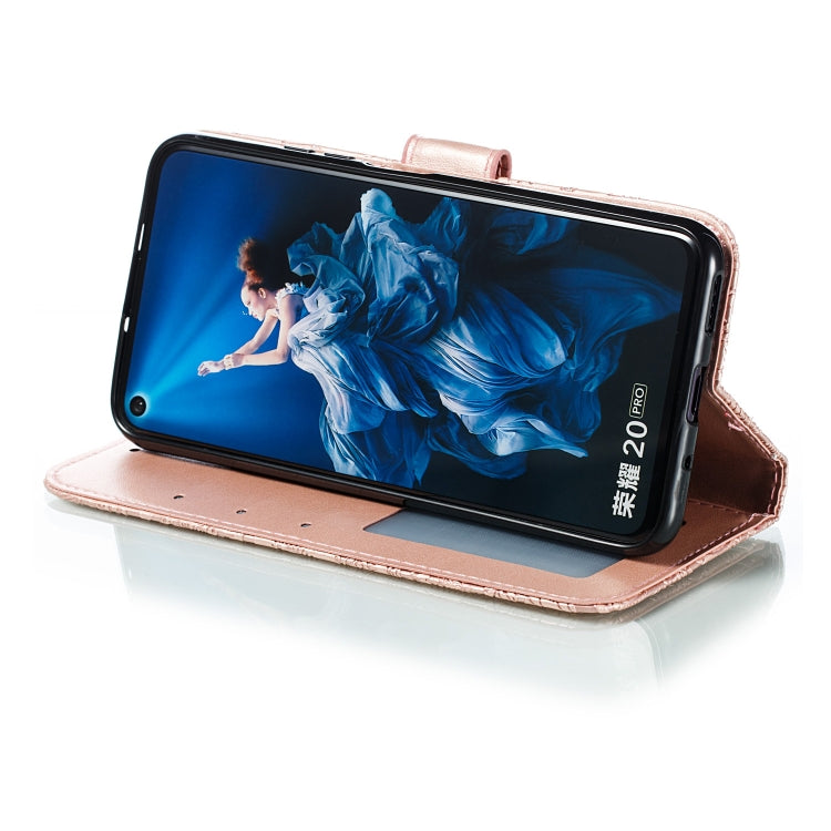 Lace Flower Horizontal Flip Leather Case with Holder & Card Slots & Wallet for Huawei Honor 20 Pro