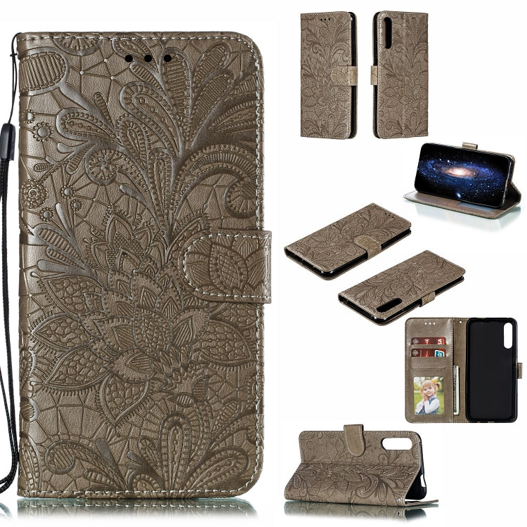 Lace Flower Horizontal Flip Leather Case with Holder & Card Slots & Wallet for Huawei Honor 9X Pro