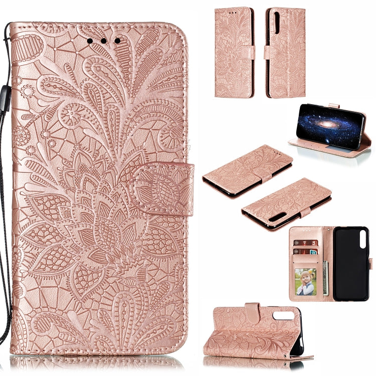 Lace Flower Horizontal Flip Leather Case with Holder & Card Slots & Wallet for Huawei Honor 9X Pro