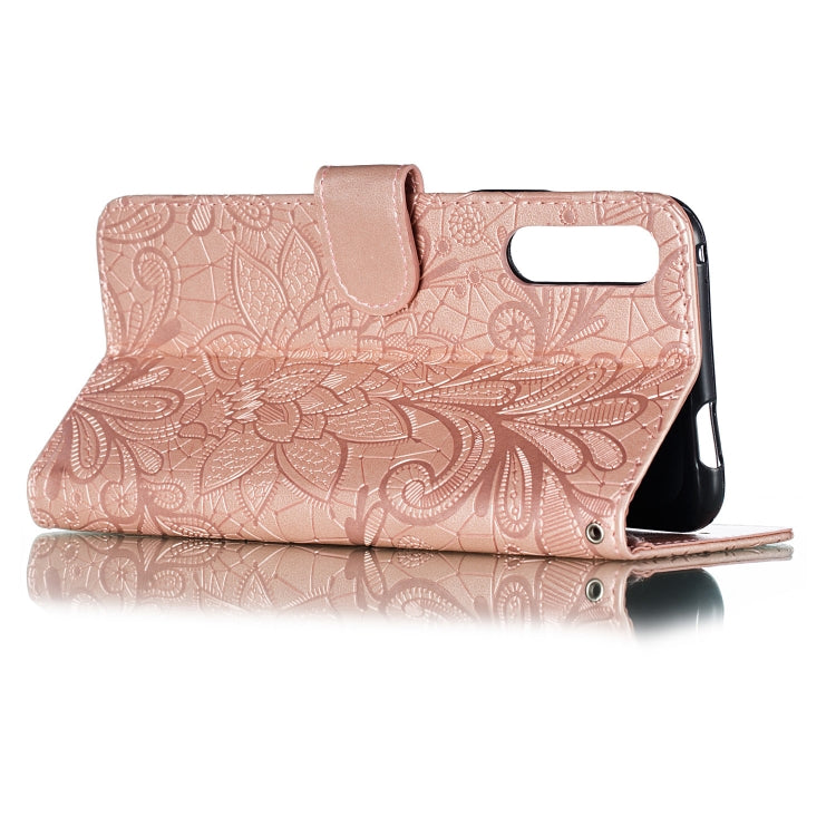 Lace Flower Horizontal Flip Leather Case with Holder & Card Slots & Wallet for Huawei Honor 9X Pro
