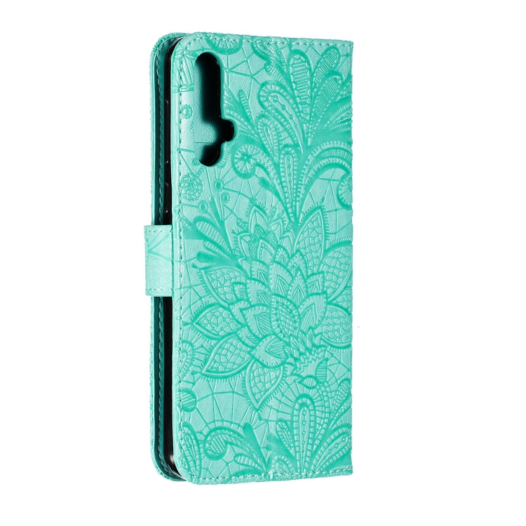 Lace Flower Horizontal Flip Leather Case with Holder & Card Slots & Wallet for Huawei Nova 5i