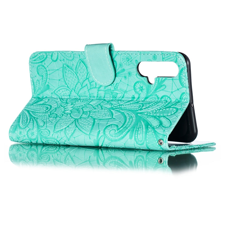 Lace Flower Horizontal Flip Leather Case with Holder & Card Slots & Wallet for Huawei Nova 5i