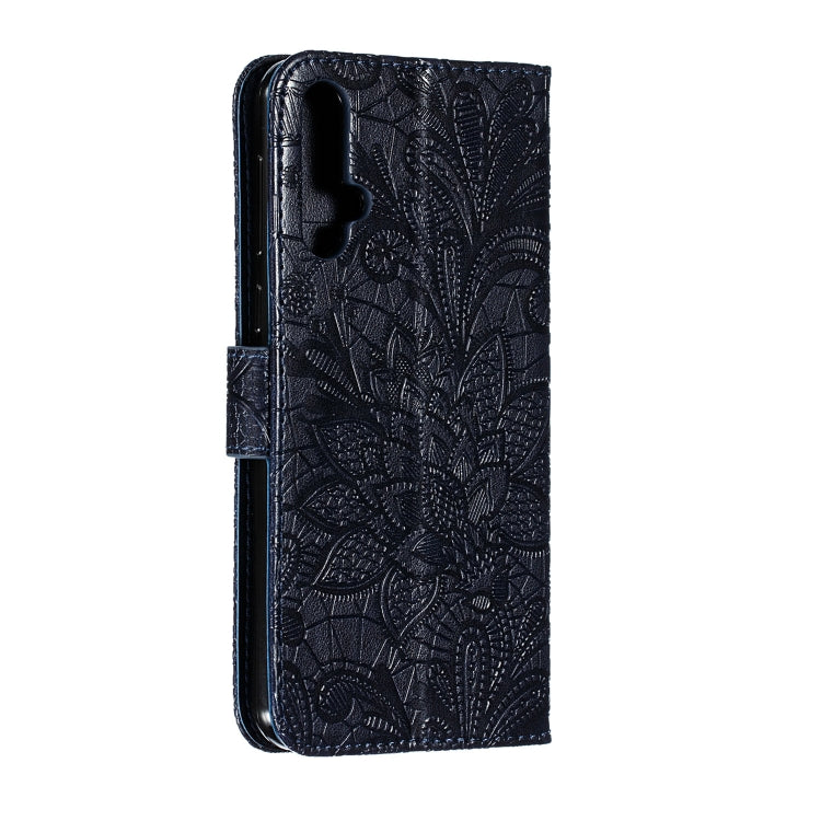 Lace Flower Horizontal Flip Leather Case with Holder & Card Slots & Wallet for Huawei Nova 5i