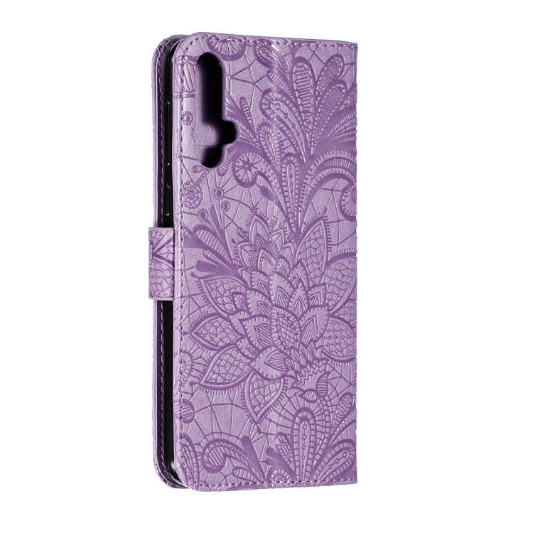 Lace Flower Horizontal Flip Leather Case with Holder & Card Slots & Wallet for Huawei Nova 5i