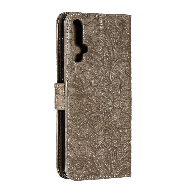 Lace Flower Horizontal Flip Leather Case with Holder & Card Slots & Wallet for Huawei Nova 5i