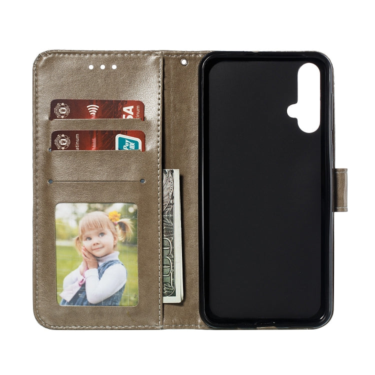 Lace Flower Horizontal Flip Leather Case with Holder & Card Slots & Wallet for Huawei Nova 5i