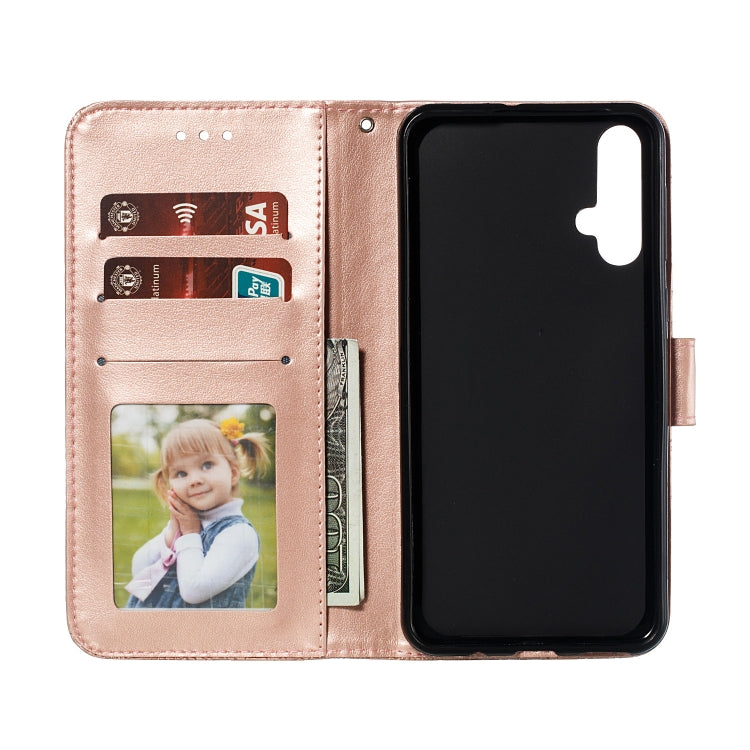 Lace Flower Horizontal Flip Leather Case with Holder & Card Slots & Wallet for Huawei Nova 5i