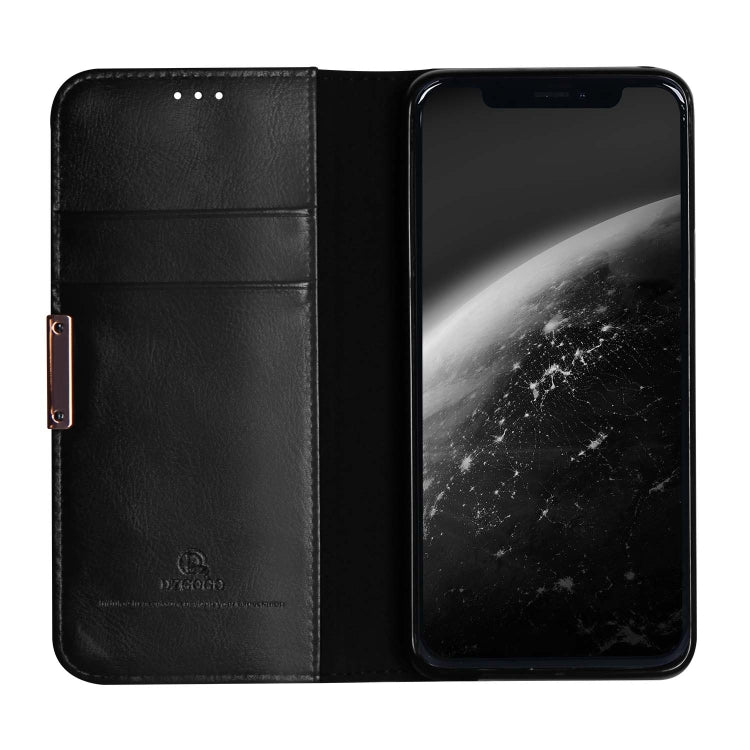 For iPhone 11 Pro DZGOGO ROYALE Series Magnetic Horizontal Flip Genuine Leather Case with Card Slots & Holder