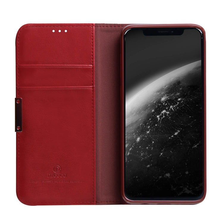 For iPhone 11 Pro DZGOGO ROYALE Series Magnetic Horizontal Flip Genuine Leather Case with Card Slots & Holder