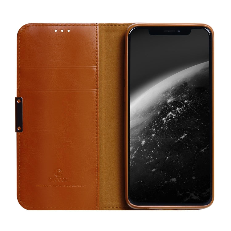 For iPhone 11 Pro DZGOGO ROYALE Series Magnetic Horizontal Flip Genuine Leather Case with Card Slots & Holder