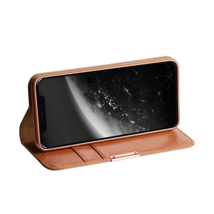 For iPhone 11 Pro DZGOGO ROYALE Series Magnetic Horizontal Flip Genuine Leather Case with Card Slots & Holder