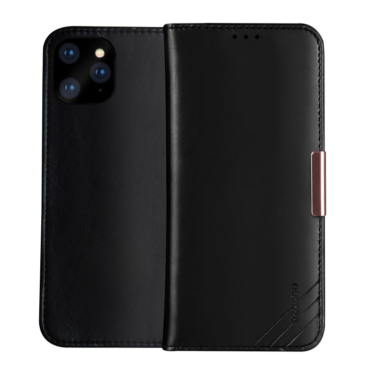 For iPhone 11 DZGOGO ROYALE Series Magnetic Horizontal Flip Genuine Leather Case with Card Slots & Holder