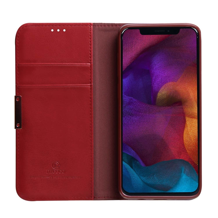 For iPhone 11 DZGOGO ROYALE Series Magnetic Horizontal Flip Genuine Leather Case with Card Slots & Holder