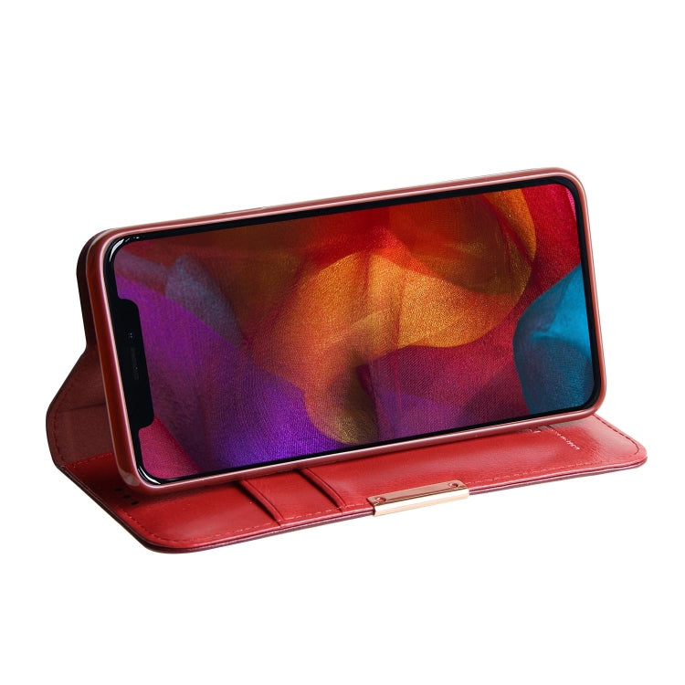 For iPhone 11 DZGOGO ROYALE Series Magnetic Horizontal Flip Genuine Leather Case with Card Slots & Holder