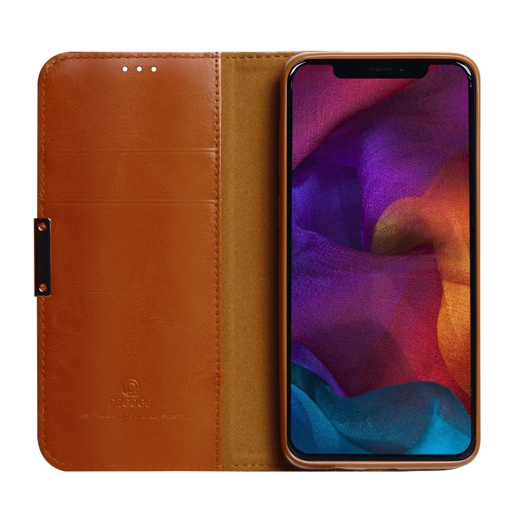 For iPhone 11 DZGOGO ROYALE Series Magnetic Horizontal Flip Genuine Leather Case with Card Slots & Holder