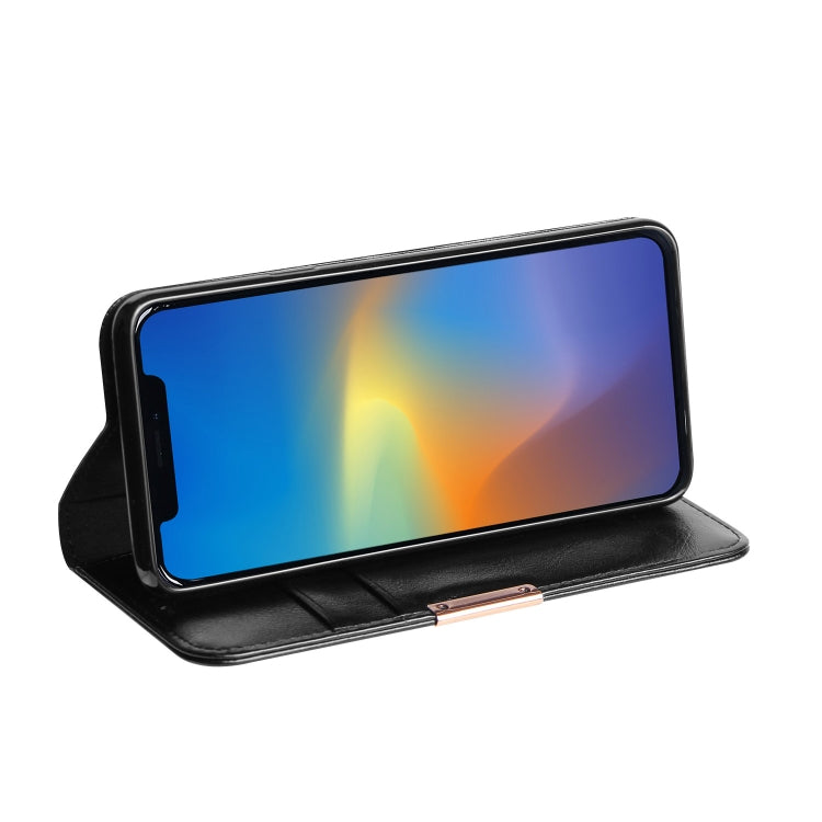 For iPhone 11 Pro Max DZGOGO ROYALE Series Magnetic Horizontal Flip Genuine Leather Case with Card Slots & Holder