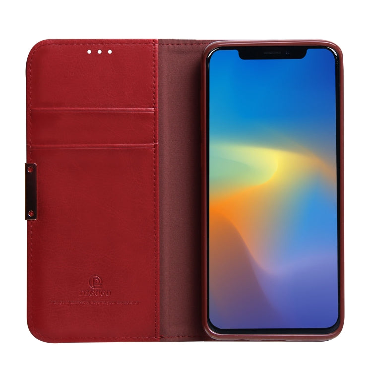 For iPhone 11 Pro Max DZGOGO ROYALE Series Magnetic Horizontal Flip Genuine Leather Case with Card Slots & Holder