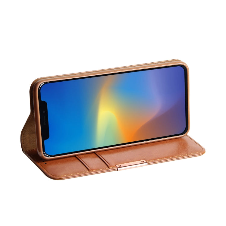 For iPhone 11 Pro Max DZGOGO ROYALE Series Magnetic Horizontal Flip Genuine Leather Case with Card Slots & Holder