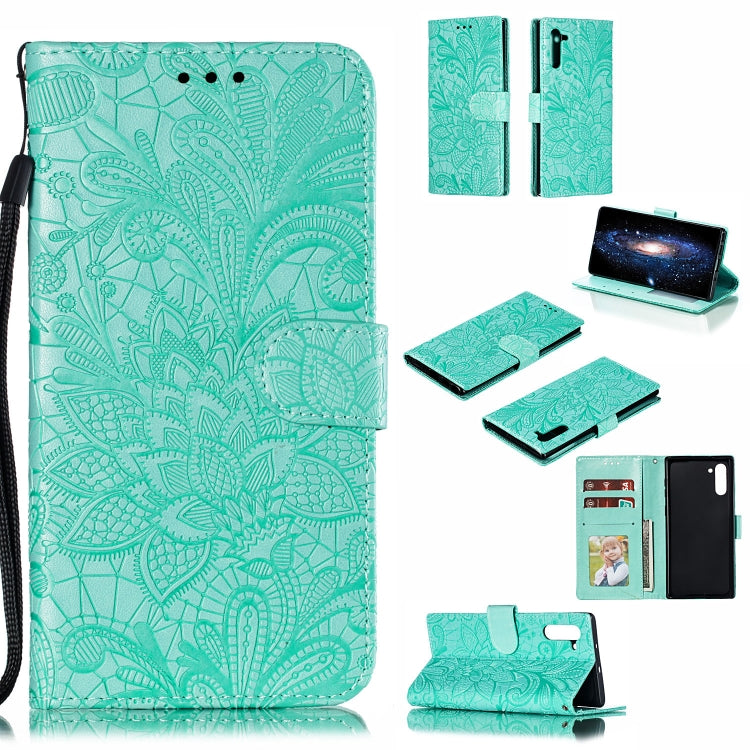 Lace Flower Horizontal Flip Leather Case with Holder & Card Slots & Wallet for Galaxy Note 10