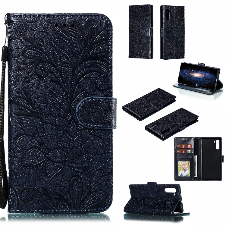 Lace Flower Horizontal Flip Leather Case with Holder & Card Slots & Wallet for Galaxy Note 10
