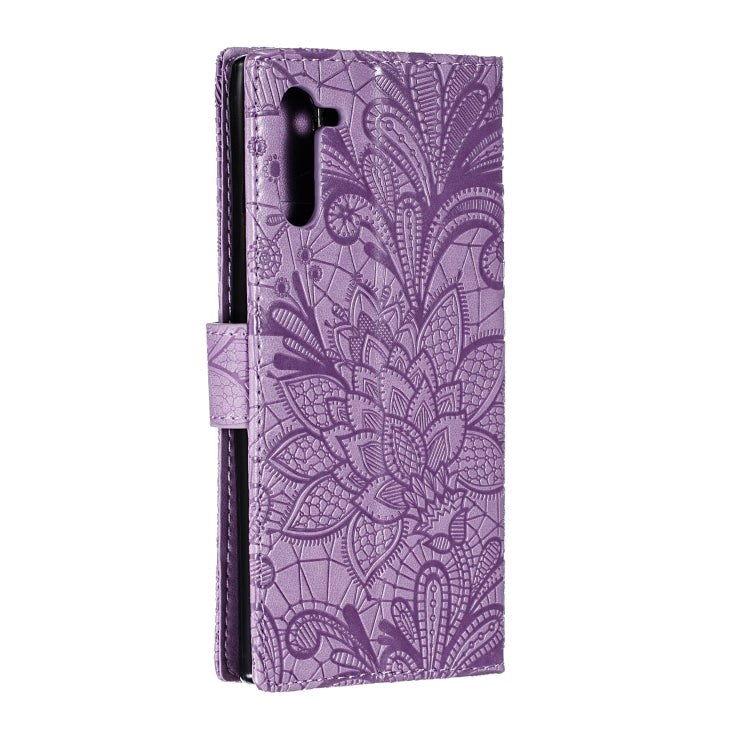 Lace Flower Horizontal Flip Leather Case with Holder & Card Slots & Wallet for Galaxy Note 10