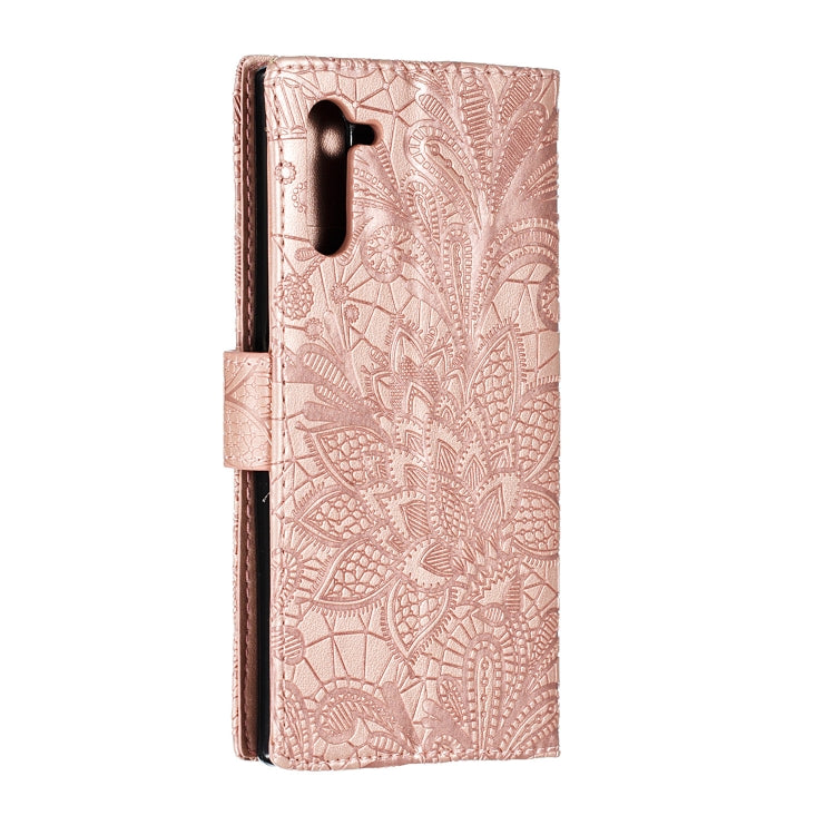 Lace Flower Horizontal Flip Leather Case with Holder & Card Slots & Wallet for Galaxy Note 10