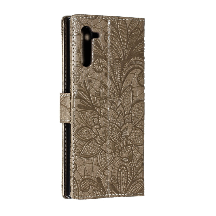 Lace Flower Horizontal Flip Leather Case with Holder & Card Slots & Wallet for Galaxy Note 10