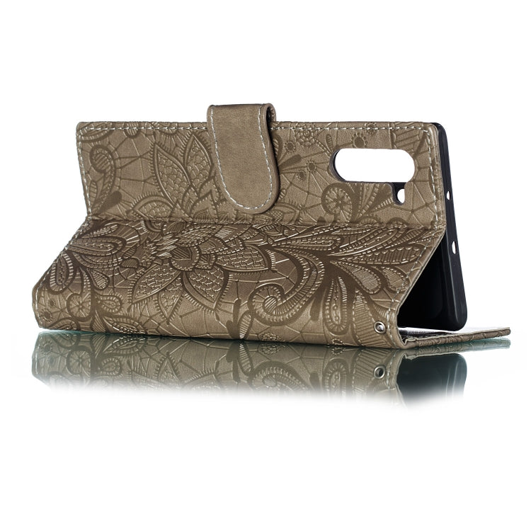 Lace Flower Horizontal Flip Leather Case with Holder & Card Slots & Wallet for Galaxy Note 10
