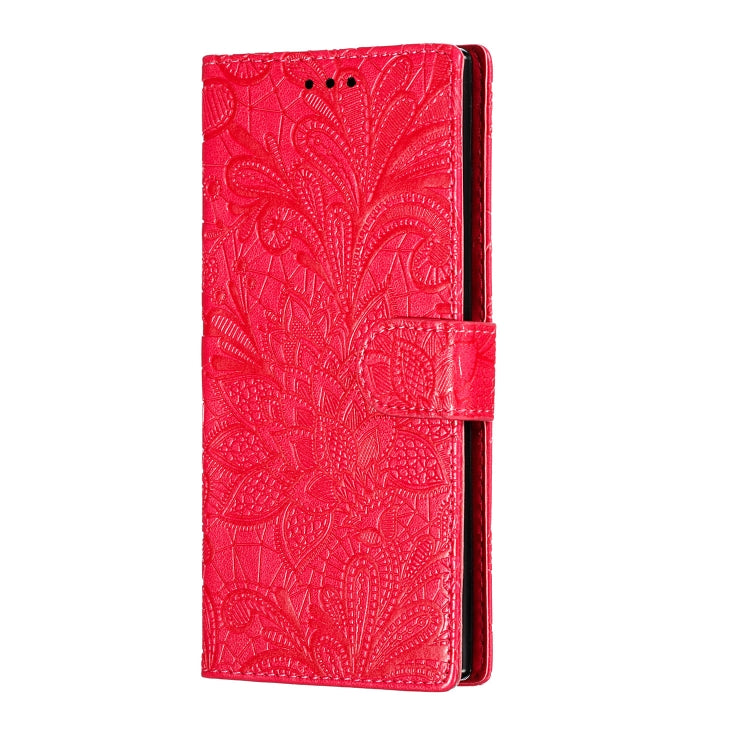 Lace Flower Horizontal Flip Leather Case with Holder & Card Slots & Wallet for Galaxy Note 10+