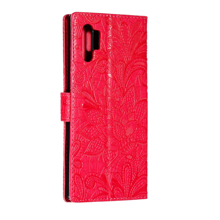 Lace Flower Horizontal Flip Leather Case with Holder & Card Slots & Wallet for Galaxy Note 10+