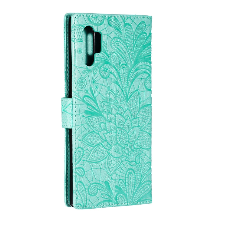 Lace Flower Horizontal Flip Leather Case with Holder & Card Slots & Wallet for Galaxy Note 10+