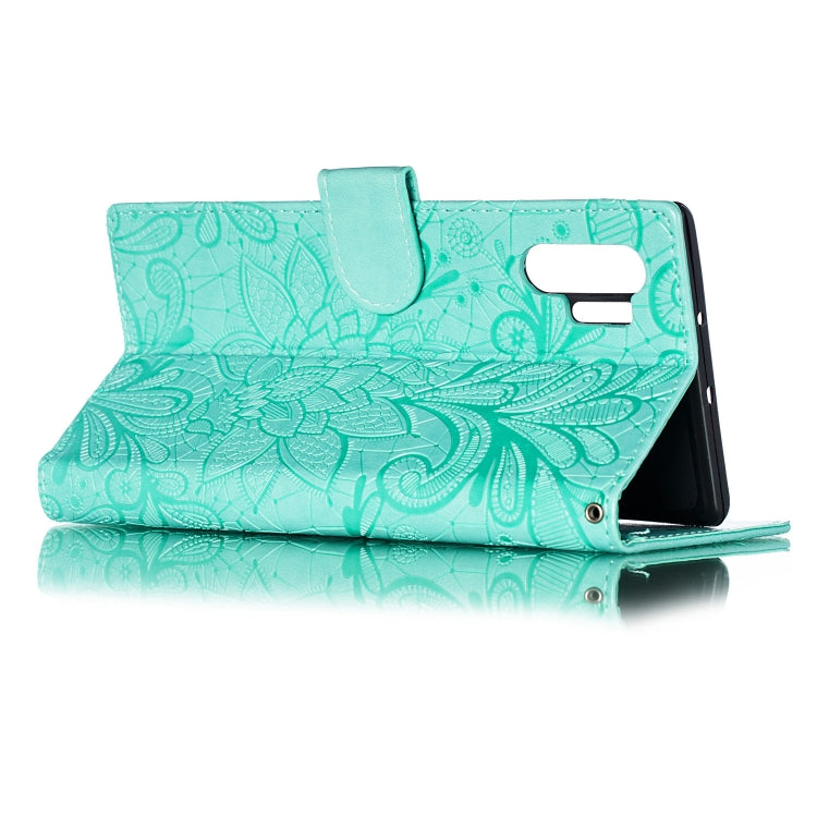 Lace Flower Horizontal Flip Leather Case with Holder & Card Slots & Wallet for Galaxy Note 10+