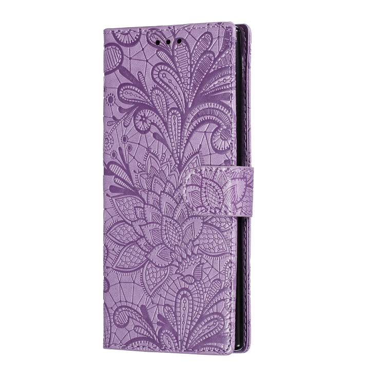 Lace Flower Horizontal Flip Leather Case with Holder & Card Slots & Wallet for Galaxy Note 10+