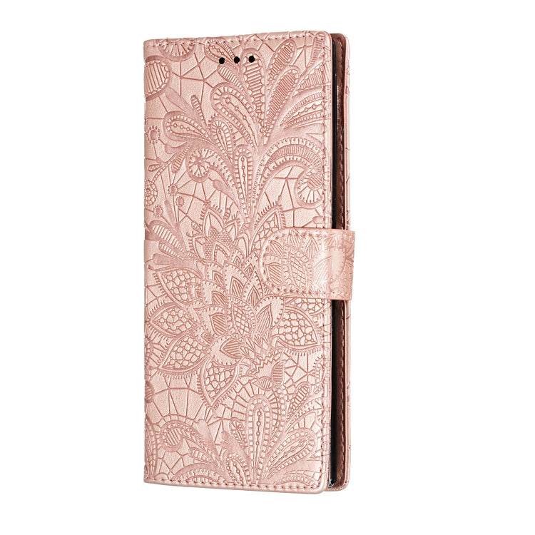 Lace Flower Horizontal Flip Leather Case with Holder & Card Slots & Wallet for Galaxy Note 10+