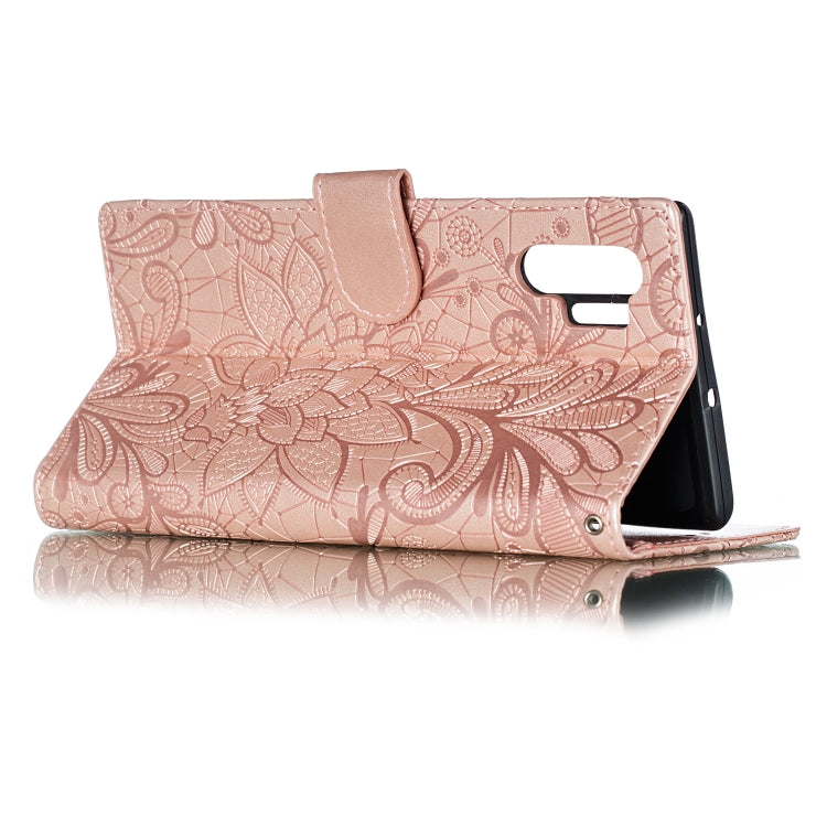 Lace Flower Horizontal Flip Leather Case with Holder & Card Slots & Wallet for Galaxy Note 10+