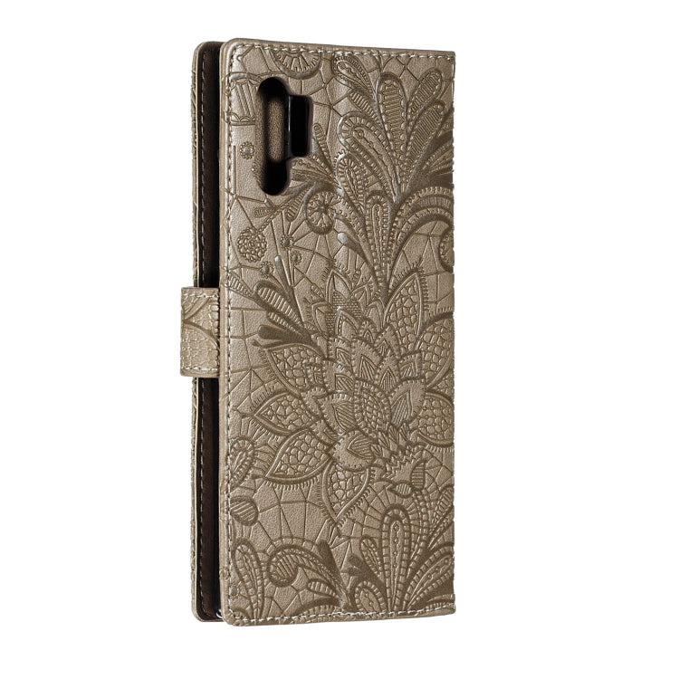 Lace Flower Horizontal Flip Leather Case with Holder & Card Slots & Wallet for Galaxy Note 10+